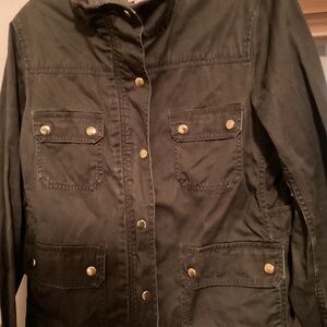 J CREW UTILITY JACKET. IN GOOD USED CONDITION. SIZE (L).